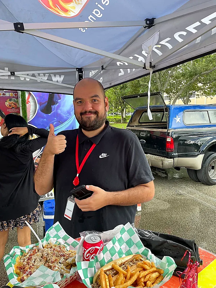 corporate food truck catering happy guest florida