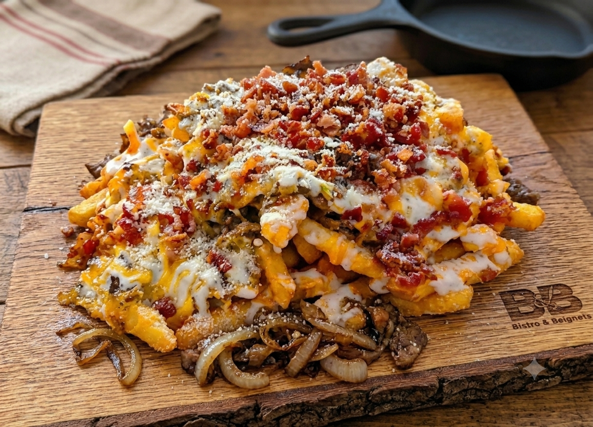 Loaded Philly Cheesesteak Bacon Fries